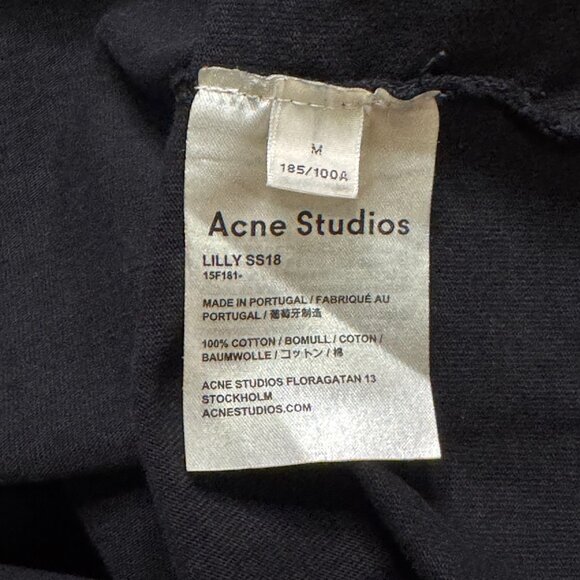 Acne Studios Black Lilly SS18 Designer Hoodie Size Medium - Picture 5 of 9